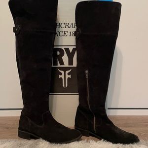 Frye Over Knee Suede Boots